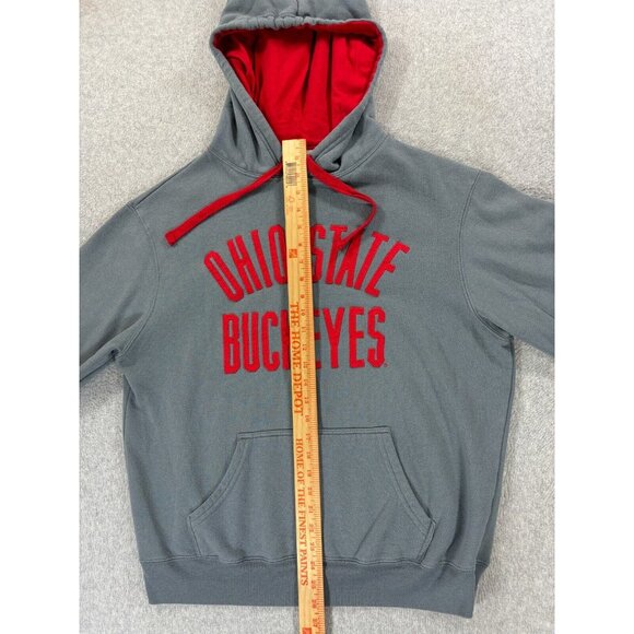 Ohio‎ State Buckeyes Stitched Campus Hoodie Sweatshirt (Men's Large) Gray - Picture 9 of 12